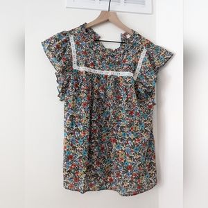 Ann Taylor floral shirt NWT